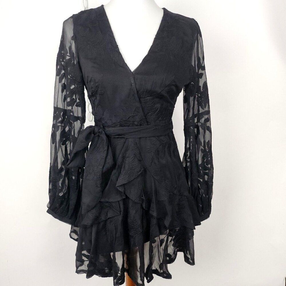 Hello Molly Black Long Sleeve Dress